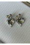 Heliophilia Silver KPEGMSA1973 Pendientes de Latón Plateado con Gancho de Pez, 4 cm